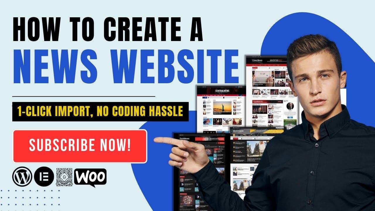 Build a WordPress News Site Fast – 1-Click Setup, No Coding, with Elementor Kits & Gutenberg Blocks